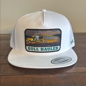 White Bull Hauler Trucker Hat Cap